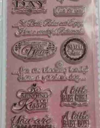Set of 16 Sentiments Stamps