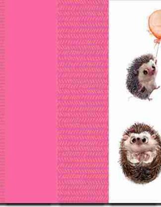 Cute Birthday Hedgehog A4 Topper Set - Digital Product