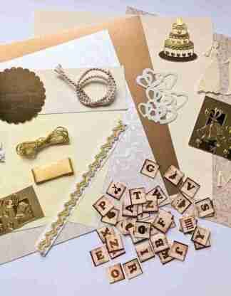 Cream and Gold Wedding Page Kit