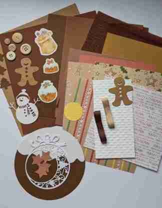 Brown Christmas Page Kit