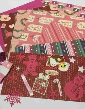 Pink Christmas Page Kit