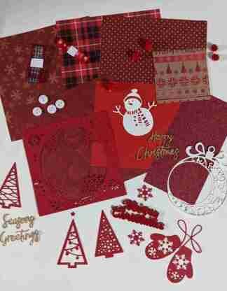 6x6 Christmas Red Page Kit
