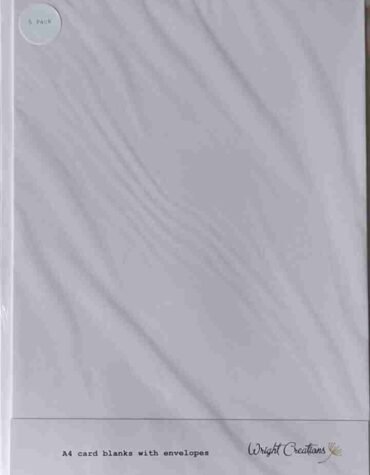 White A4 card blanks with envelopes
