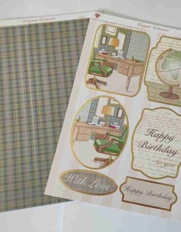 Green Study Birthday A4 Topper Set