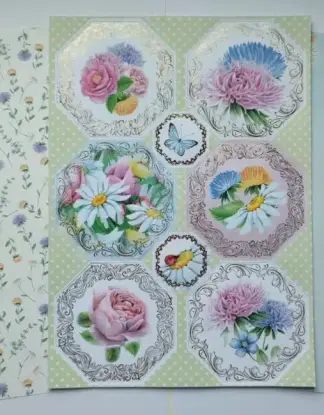 Hexagonal Blue and Lilac Toppers