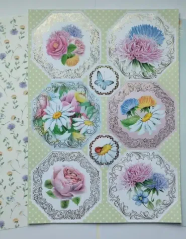 Hexagonal Blue and Lilac Toppers