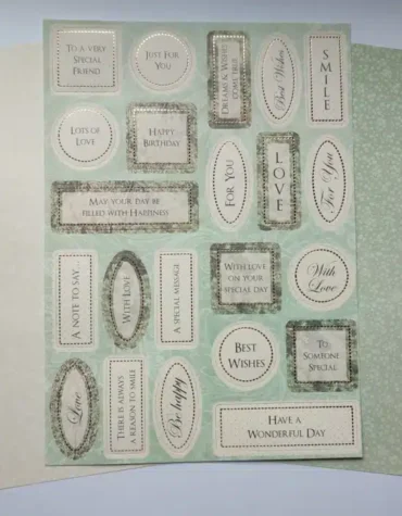 Green and Cream Sentiment Toppers