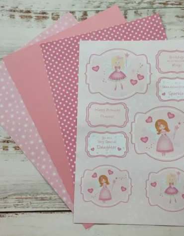 Pink Fairy Birthday Toppers