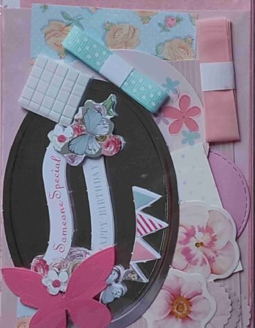 A6 Pink And Blue Birthday Card Making Kit