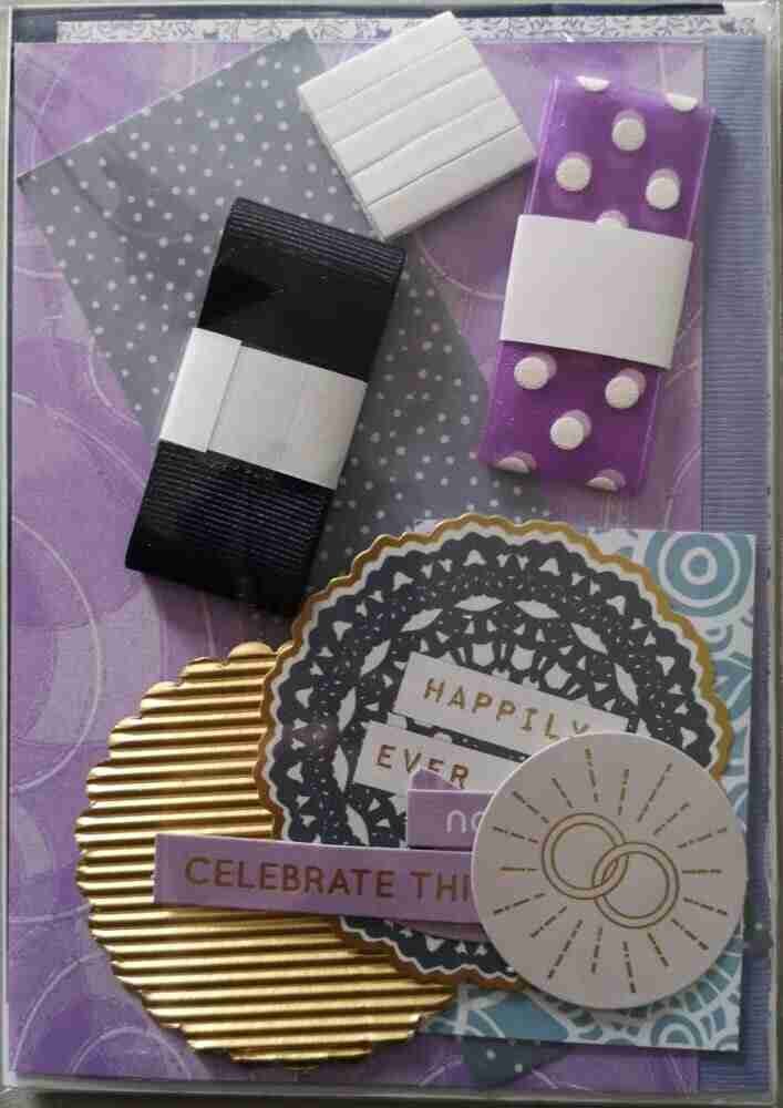 The Craft Box A6 Navy and Purple Wedding Card Making Kit