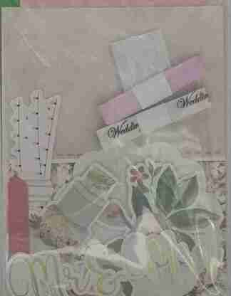 A6 Pink and White Wedding Card Making Kit