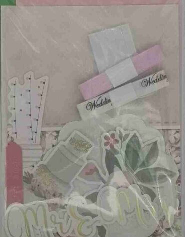 A6 Pink and White Wedding Card Making Kit