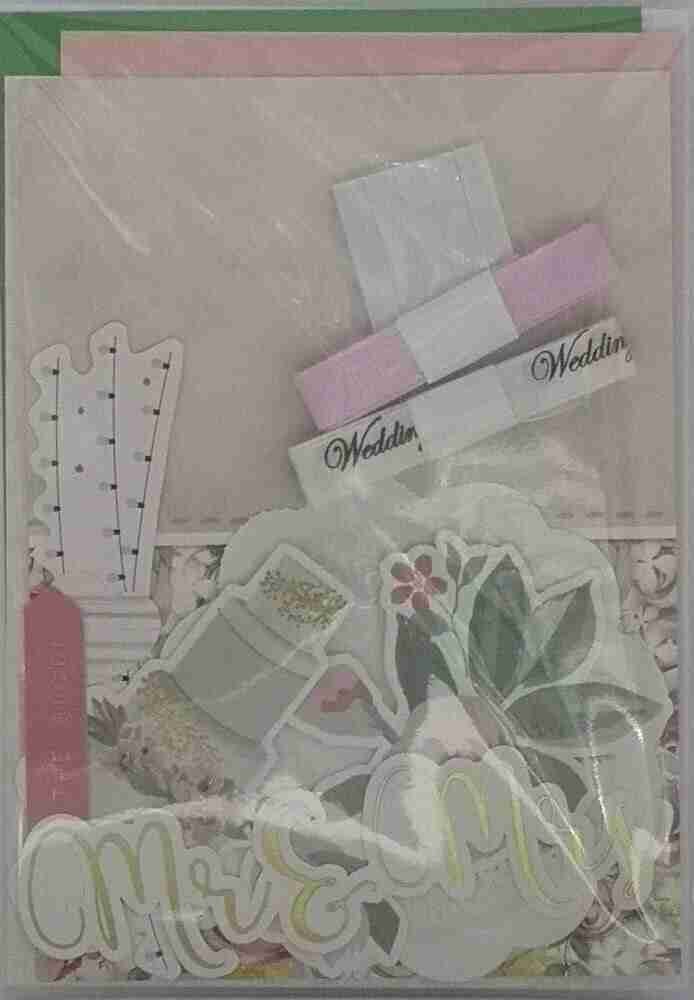 The Craft Box A6 Pink and White Wedding Card Making Kit