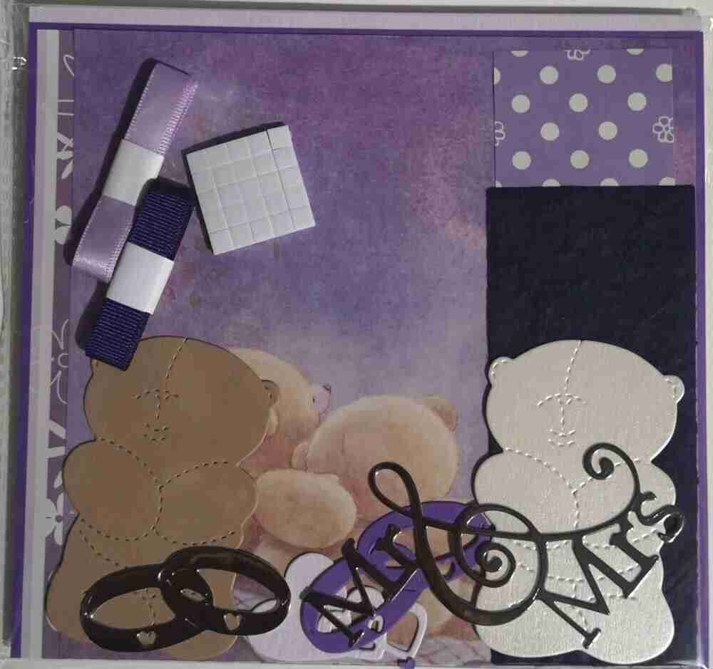 The Craft Box 6X5 Purple Wedding Forever Friends Card Making Kit