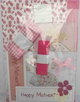 A6 Pink Tatty Teddy Mother's Day Card Making Kit