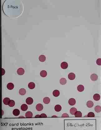 5x7 Spotty Card Blanks with Envelopes