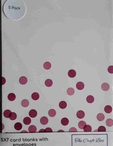 5x7 Spotty Card Blanks with Envelopes