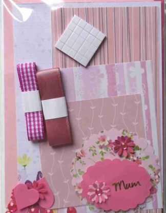 A6 Pink Mother's Day Card Making Kit