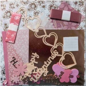 6 x 6 Red and Pink Valentine Card Making Kit