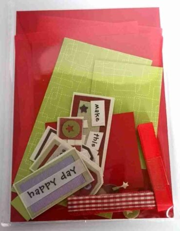 A6 Red and Green Birthday Card Making Kit