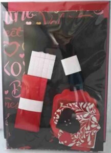 A6 Red and Black Valentine Card Making Kit