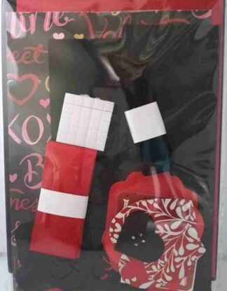 A6 Red and Black Valentine Card Making Kit