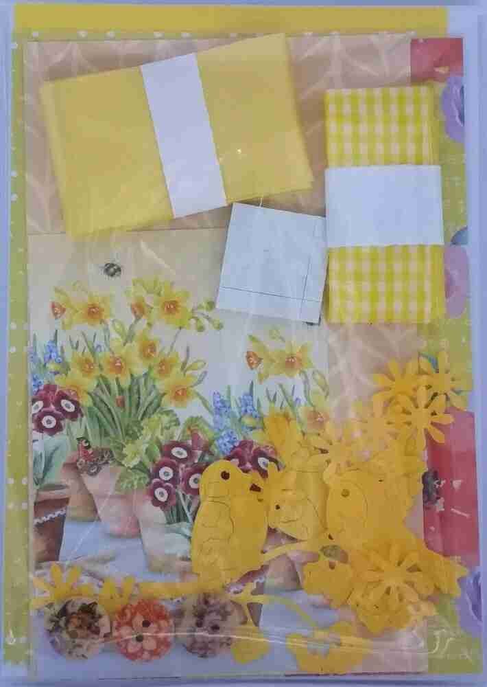 A6 Yellow Easter Card Making Kit Yellow