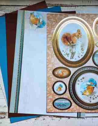 Squirrel and Kingfisher Topper Set