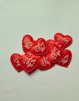 Set of 10 Padded Love Hearts