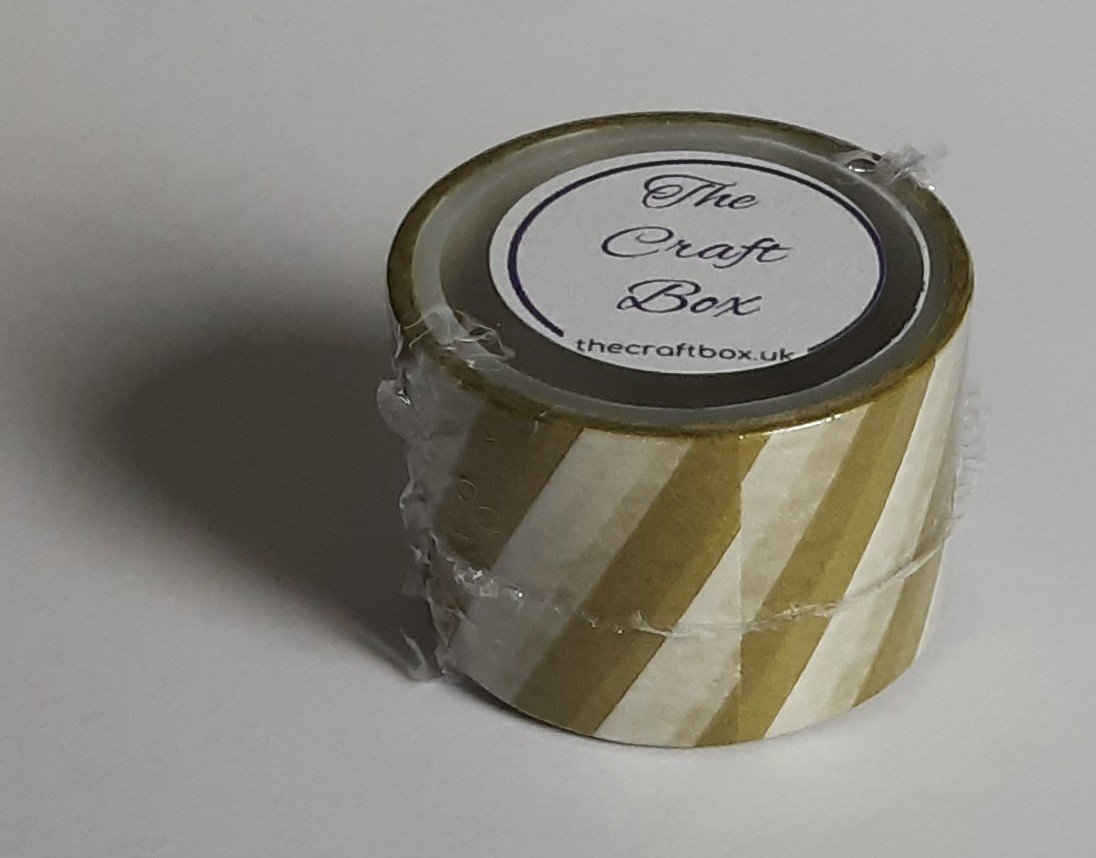 04 White and gold diagnoal stripes The Craft Box White and gold diagonal stripes