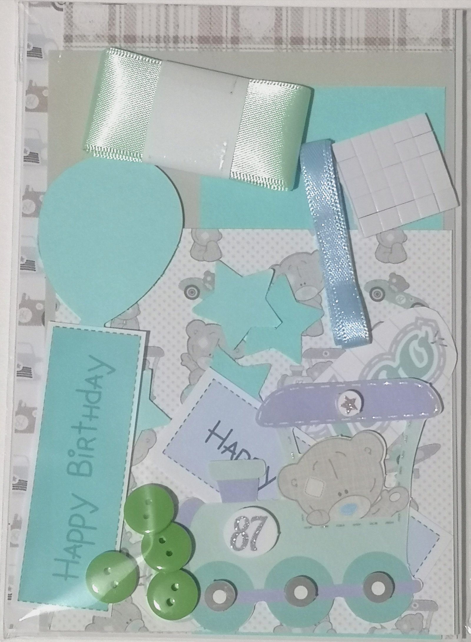 Tatty Teddy - Green and Blue