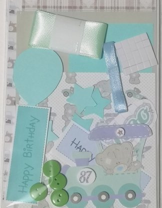 Tatty Teddy - Green and Blue