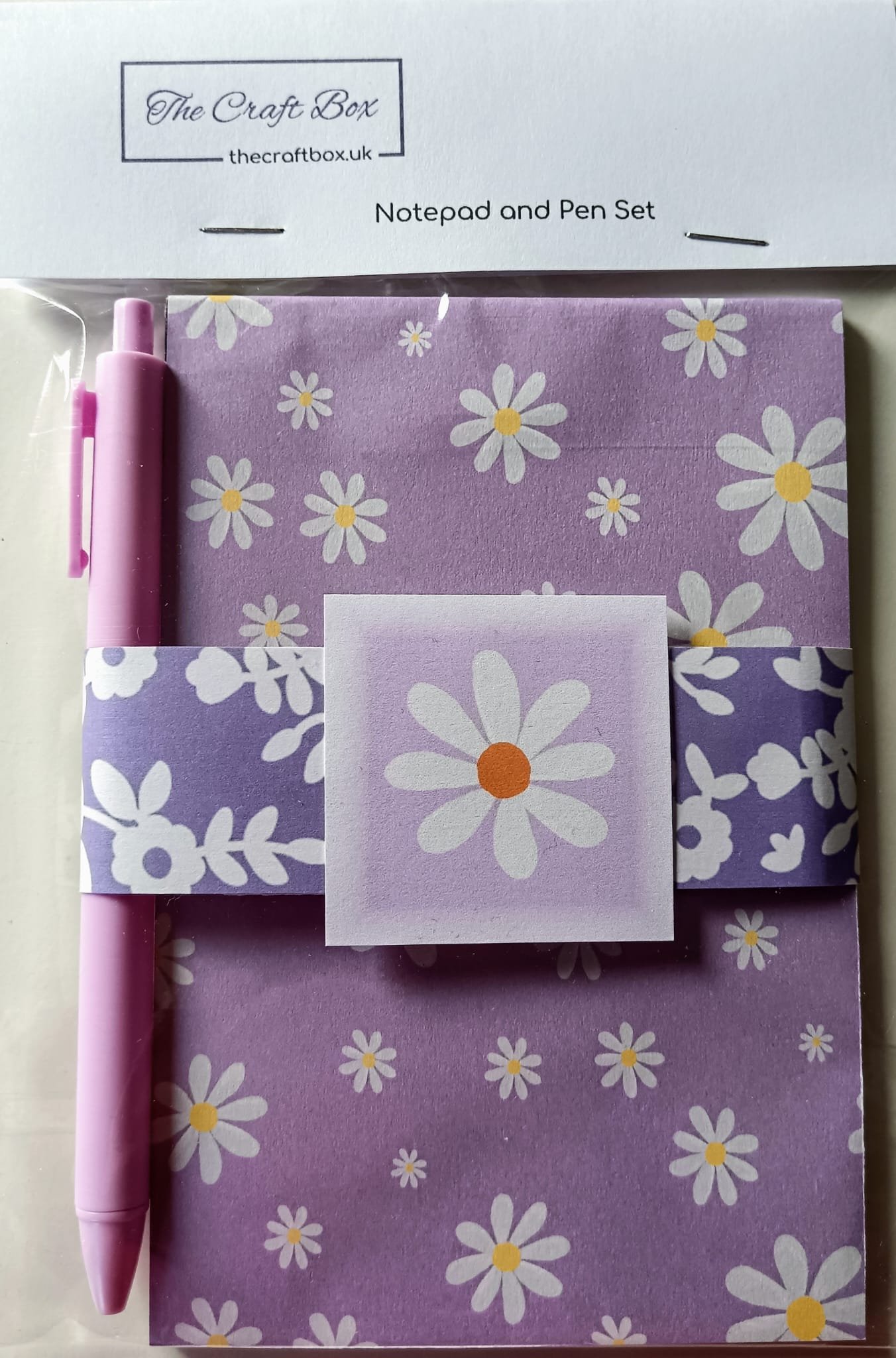 a6 summer notepad and pen set lilac the craft box A6 Summer Notepad and Pen Set Lilac The Craft Box