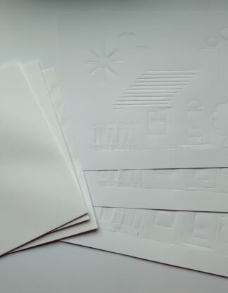 House Pop-up A5 Card Blanks with Envelopes