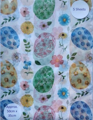 Colourful Easter Eggs Tissue Paper - 5 Sheet Pack