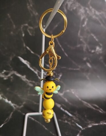 Bee Beaded Pen or Keychain