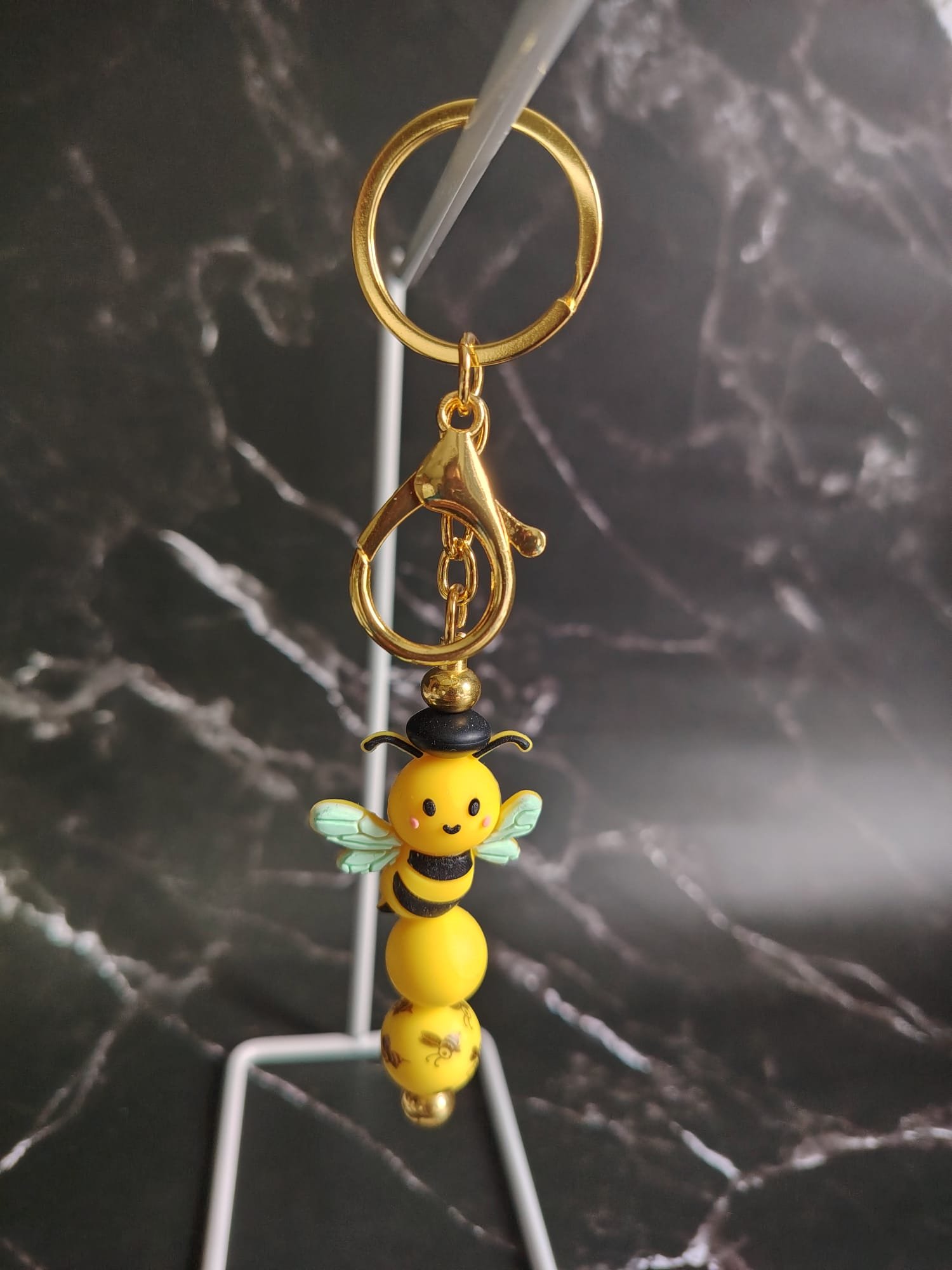 Bee Beaded Pen or Keychain